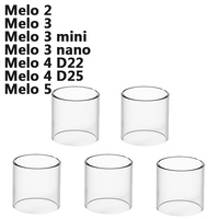 Straight Glass Tubes for Eleaf Melo 2  3 Melo 3 mini Melo 3 nano Melo 4 D22 Melo 4 D25  Melo 5 Glass Tank  Mini Cup 5PCS