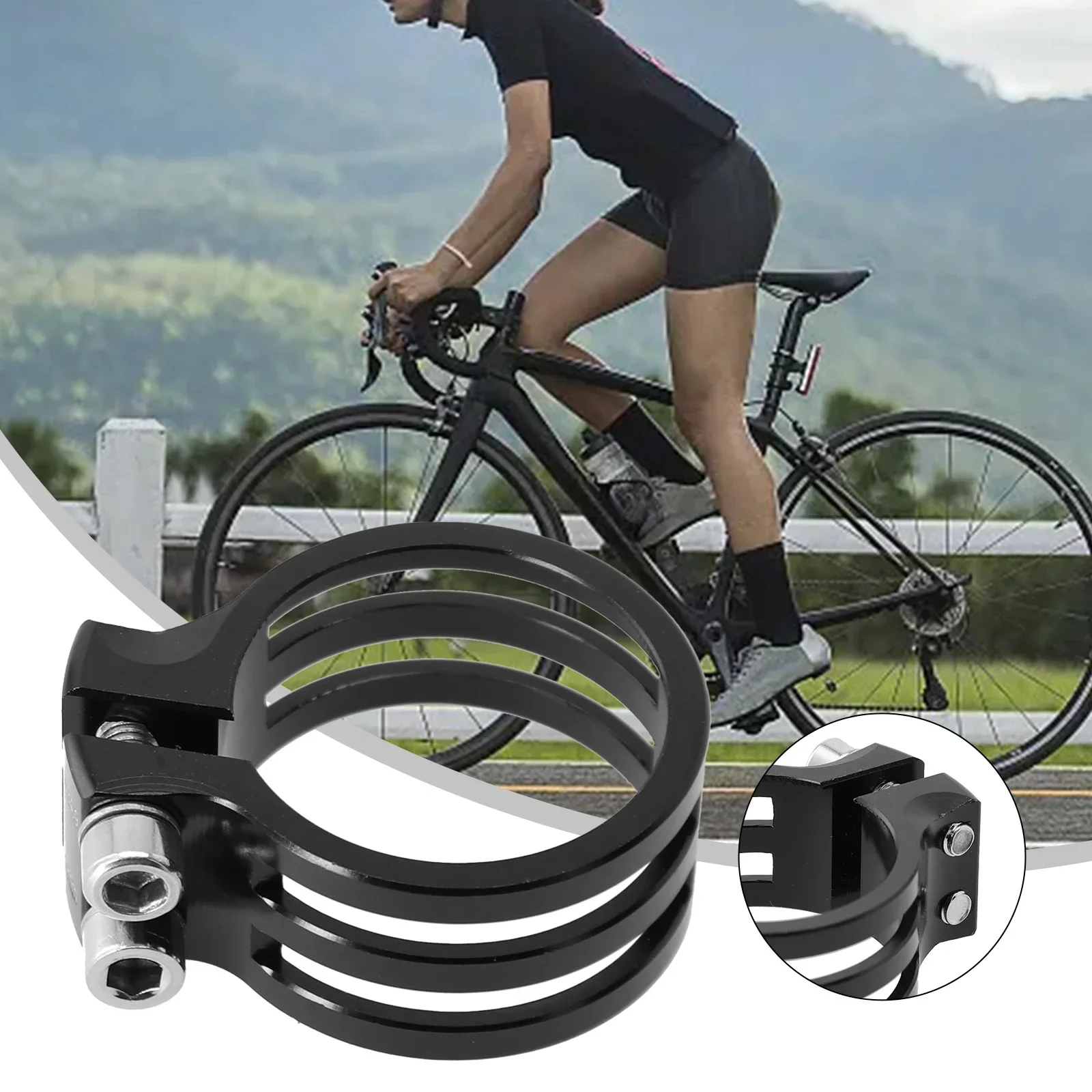 34.9mm Bike Double Screws Seatpost Clamp MTB Parts For Carbon Fiber Frames Tube High Quality Seatposts Clamps