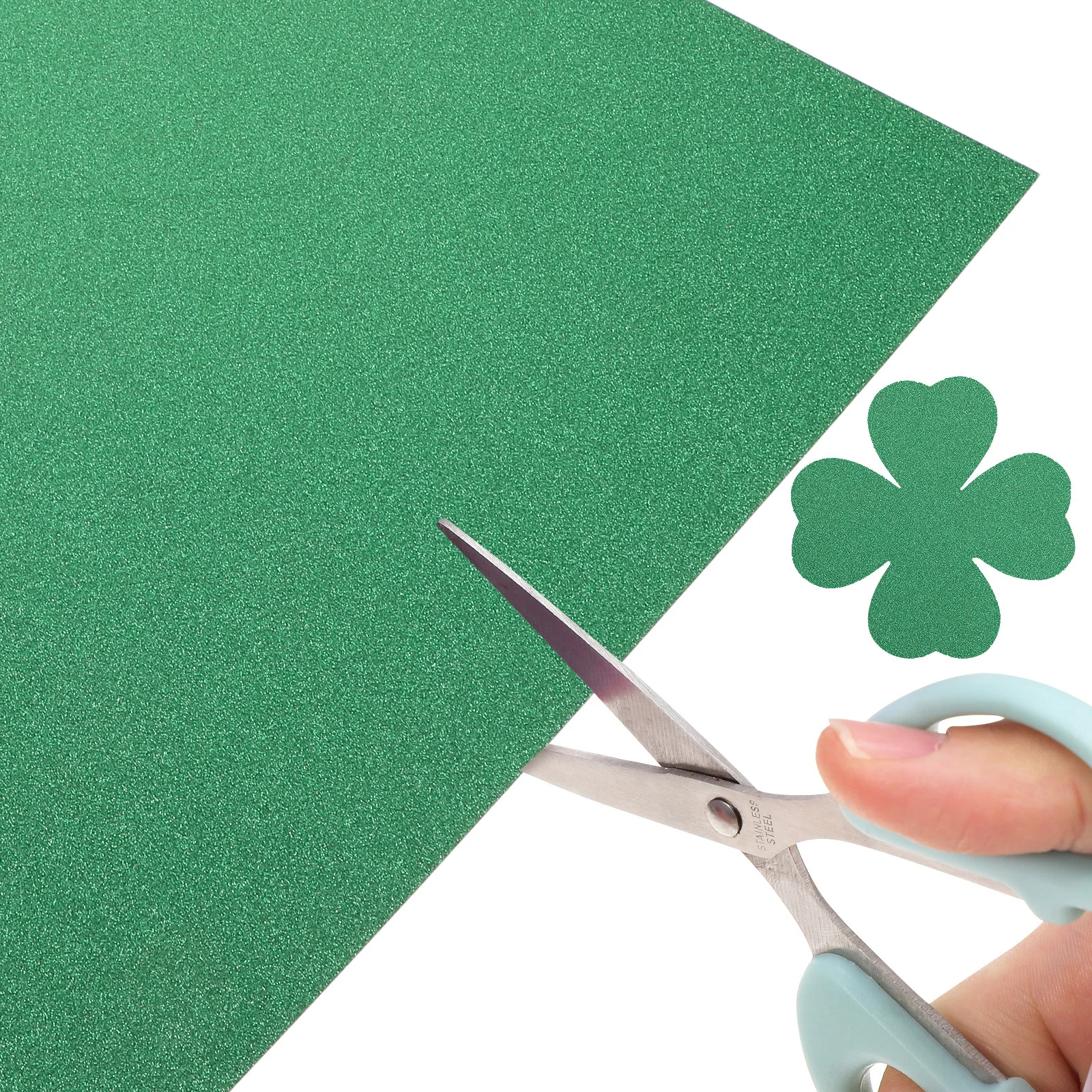 10 قطعة من البطاقات اللامعة الخضراء غير القابلة للتساقط اللامعة لمشاريع الحرف اليدوية ذاتية الصنع وديكورات الحفلات والدعوات وسكرابوكينغ