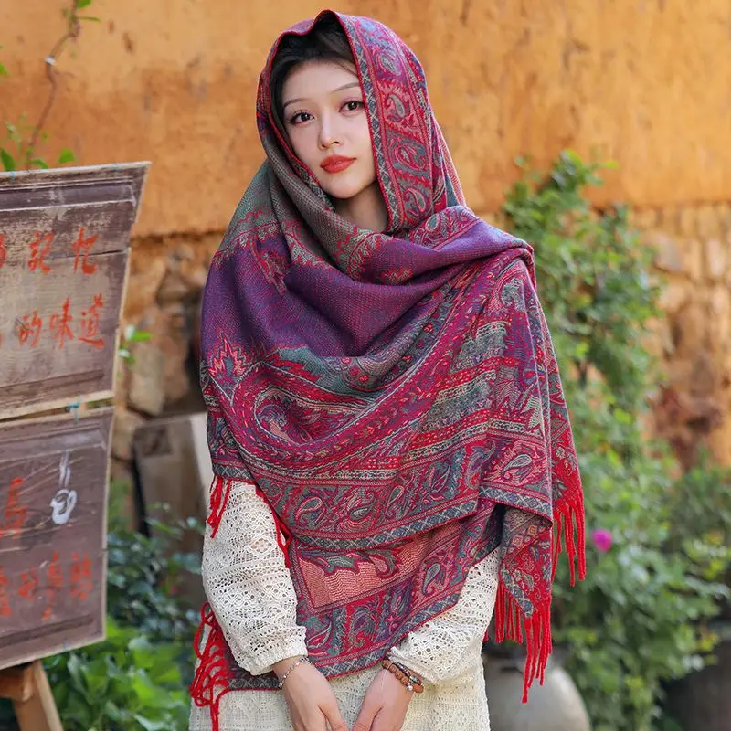 

Женский шарф с русским цветочным принтом в этническом стиле, квадратная бандана, платки на голову, женский носовой платок, повязка на голову, шелковый шарф, повязки для волос, 2025 Wh128