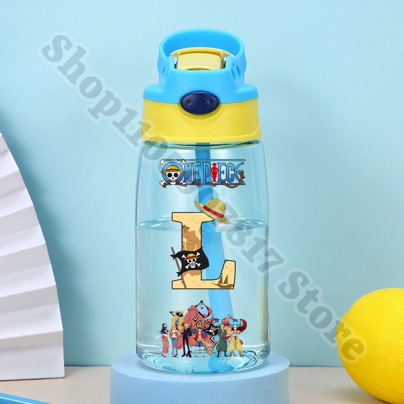 Children Portable Cute Juice Container Anime One Piece Plastic Water Bottle for Boy Kids Plastic Cold Drink Cup with Straw Gifts view 6