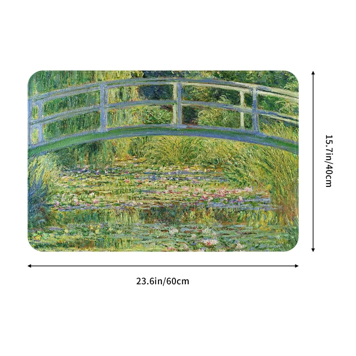 Claude Monet - Water-Lily Pond Doormat Durable Carpet Rug Kitchen Entrance Home Floor Mat for Bedroom Footpad Mats