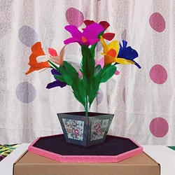 Appearing Potted Flower Tray by YG Magic Tricks Feather Flower Appearing Magia Magician Stage Illusions Gimmicks Mentalism Props