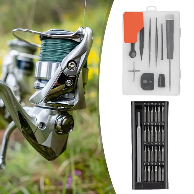 مجموعة أدوات إصلاح بكرة الصيد المغزل أجزاء بكرة صب الطعم أدوات تفكيك المحمولة صيانة بكرة قطرة الماء لصيد الأسماك