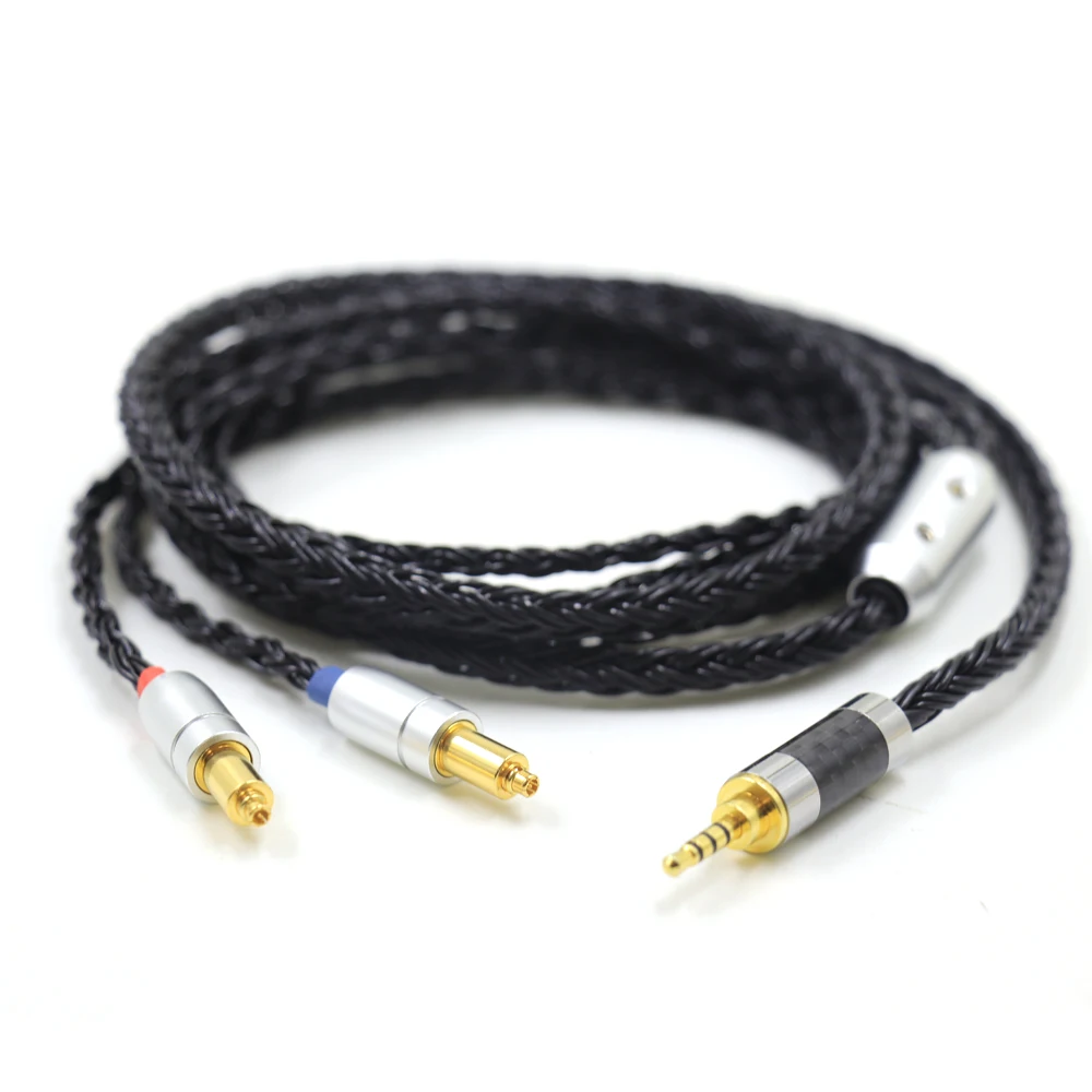 

Black Braided 16 Core 2.5 3.5 4.4mm XLR Balanced Earphone Cable For SRH1540 SRH1840 SRH1440 Headphone Upgrade Cables
