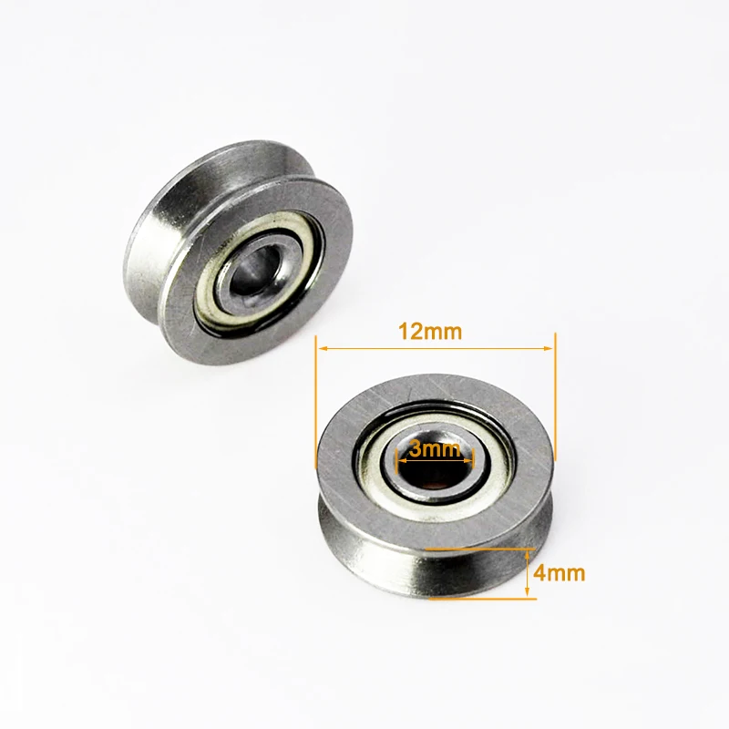 10 Stück U624ZZ U-Nut Kugellager Aus Kohlenstoffstahl – 4 X 13 X 7 Mm, Doppelt Abgedichtet, Für Lineare Führungssysteme