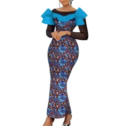 Robe longue à imprimé africain pour femmes, élégante, Dashiki, Maxi, mode Ankara, vêtements africains, robes nigérianes, WY2133