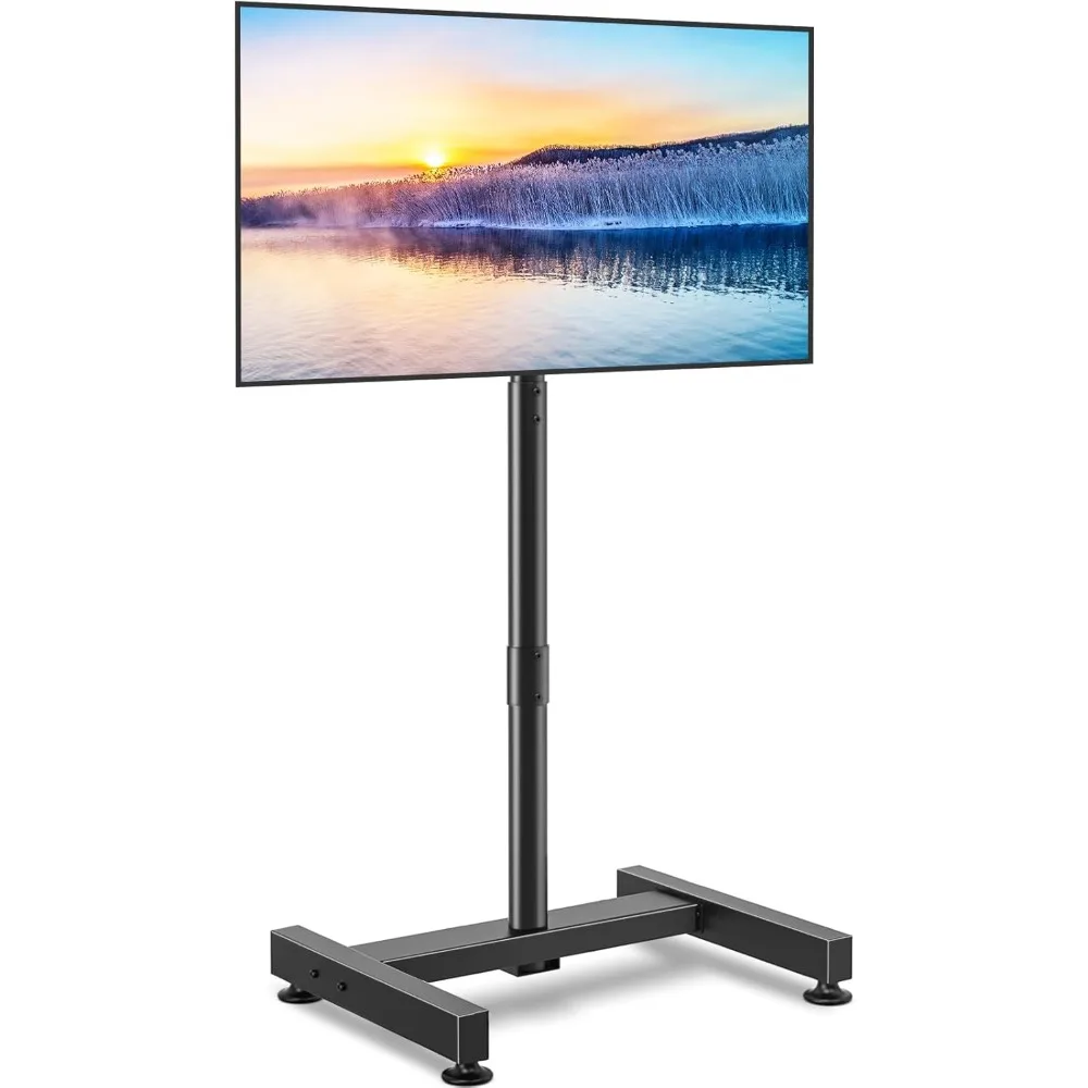 

tvon tv floor stand for 13-50 inch lcd led flat/curved panel screen tvs up to 44 lbs, height adjustable tv stand mount with vesa