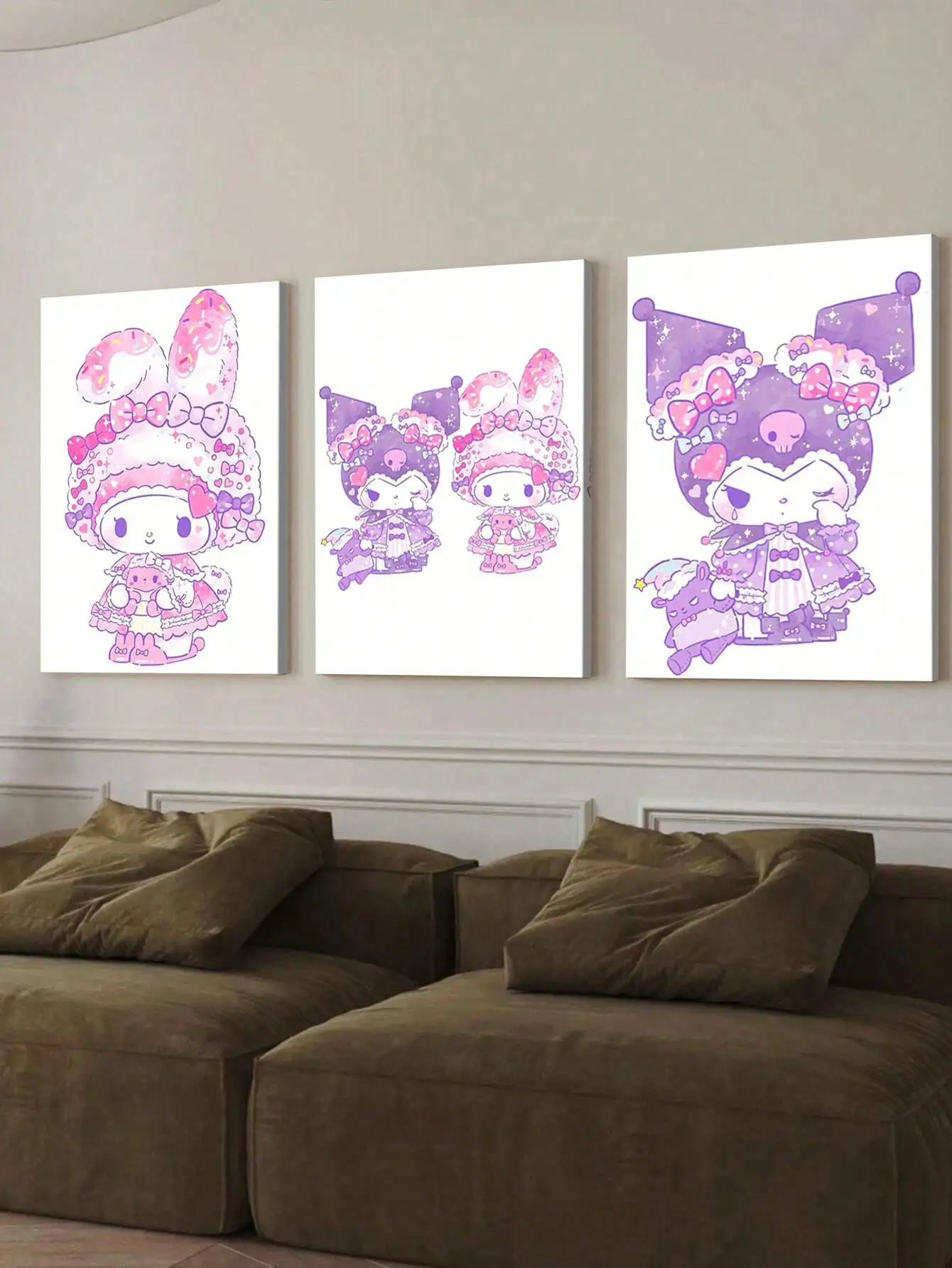 

Modern Sanrio Kuromi My Melody Anime Cute Cartoon Poster Canvas Painting Art Paper Coffee House Bar Room Wall Decor Girls