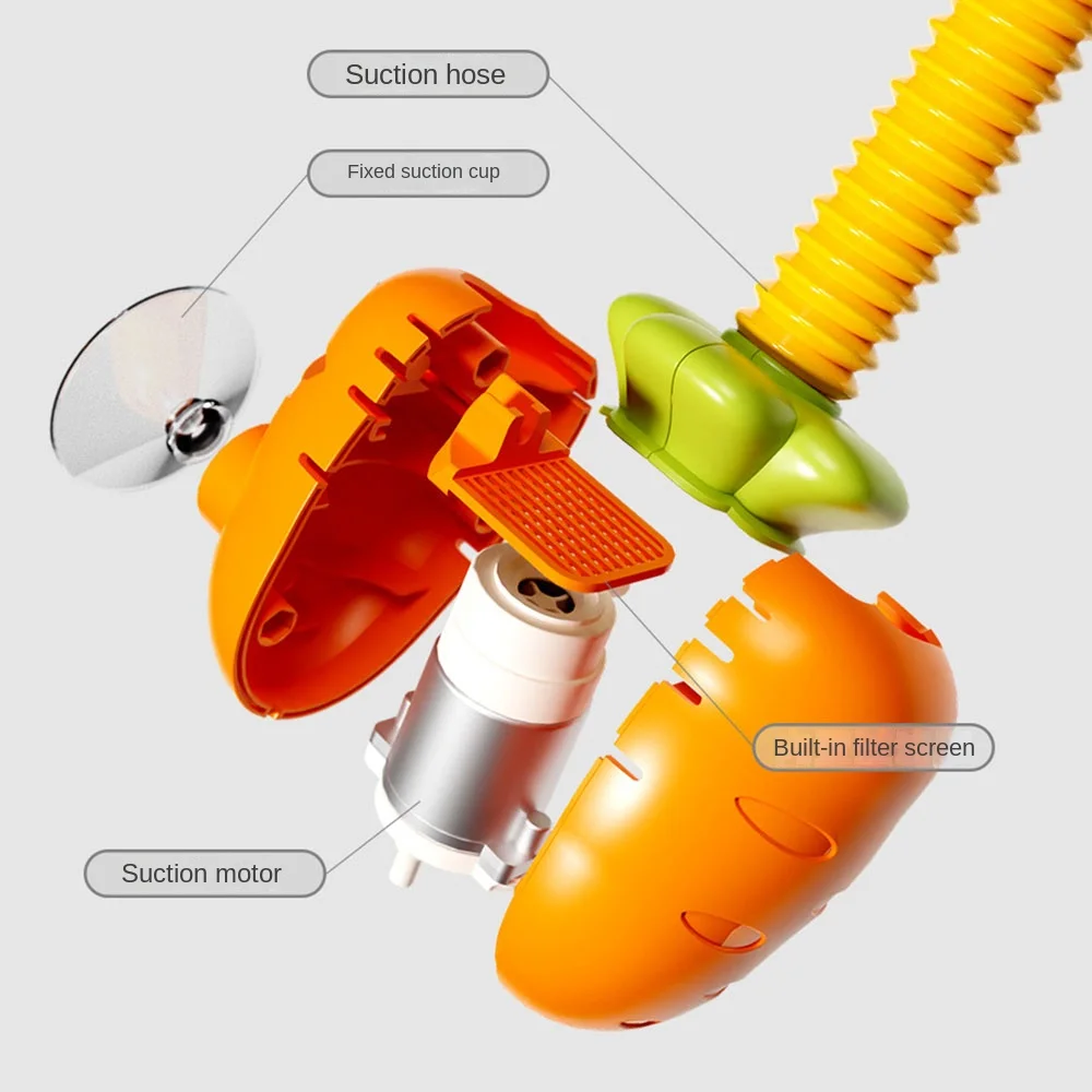 

Removable Children's Rabbit Shower Toy Retractable with Shower Heads Baby Electric Water Spray Toy Comfortable grip Waterproof