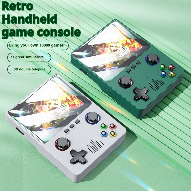 X6 Retro Handheld Game Console 3.5 Inch IPS Screen HD Output Include 10000 Classical Game Portable Game Console for Paly