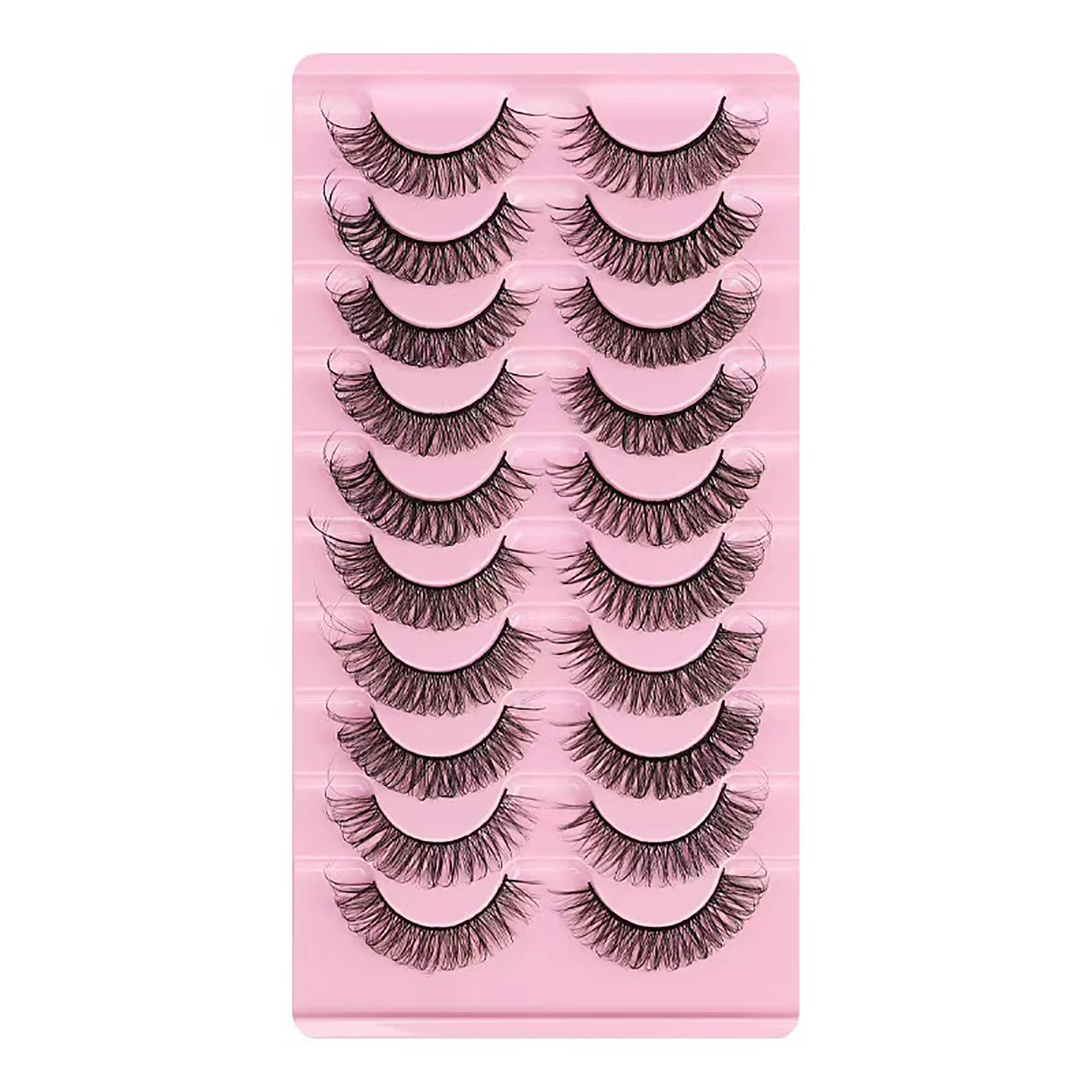 10 pairs of popular Russian curly eyelashes, thick big eyes, multi-layer three-dimensional curling, essential for European and A