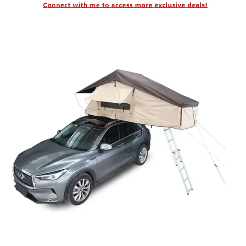 3-5 Person Portable PVC Canvas Camping Magnetic Roof Rack Trailer Tent / Durable Canvas Tents