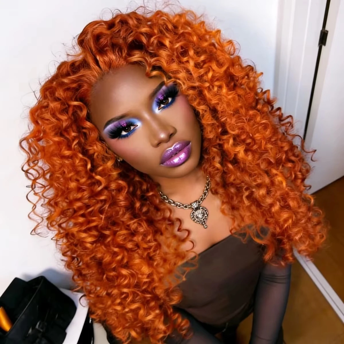 

Orange Ginger Lace Front Wig Human Hair 13x6 Deep Wave Lace Front Wigs 36 32Inch Water Wave Human Hair Wig Pre Plucked Curly Wigs