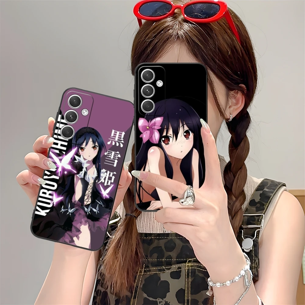 Accel World Kuroyukihime Mobile Cell Phone Case for Samsung M55 35 15 54 34 14 33 23 13 42 32 22 F55 23 12 5G Black Cover Shell