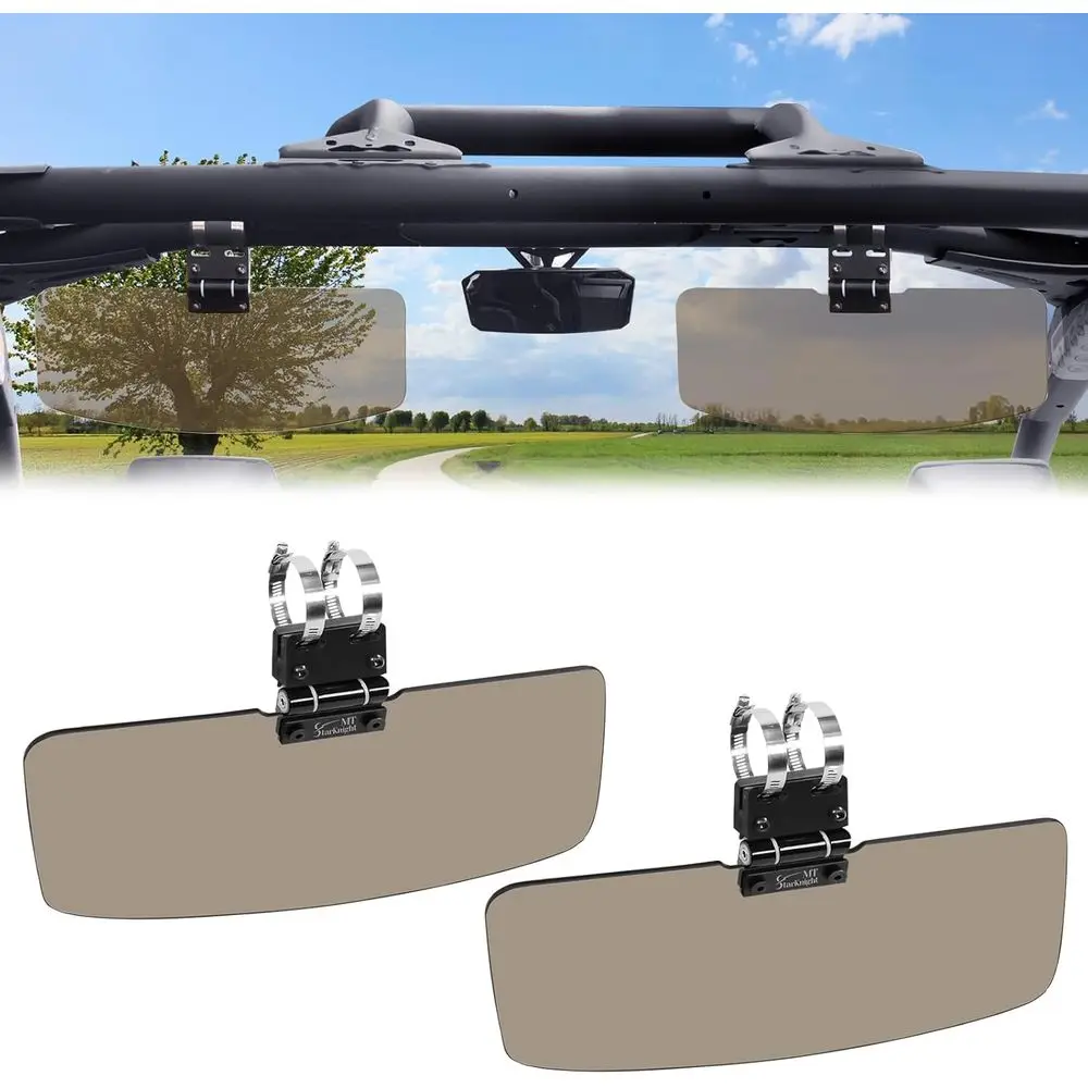 

2 Packs UTV Sun Visor or 1.5”-2” Roll Bars, Sun Protection Visor Compatible with RZR Maverick X3 Commander Mule Pioneer 1000