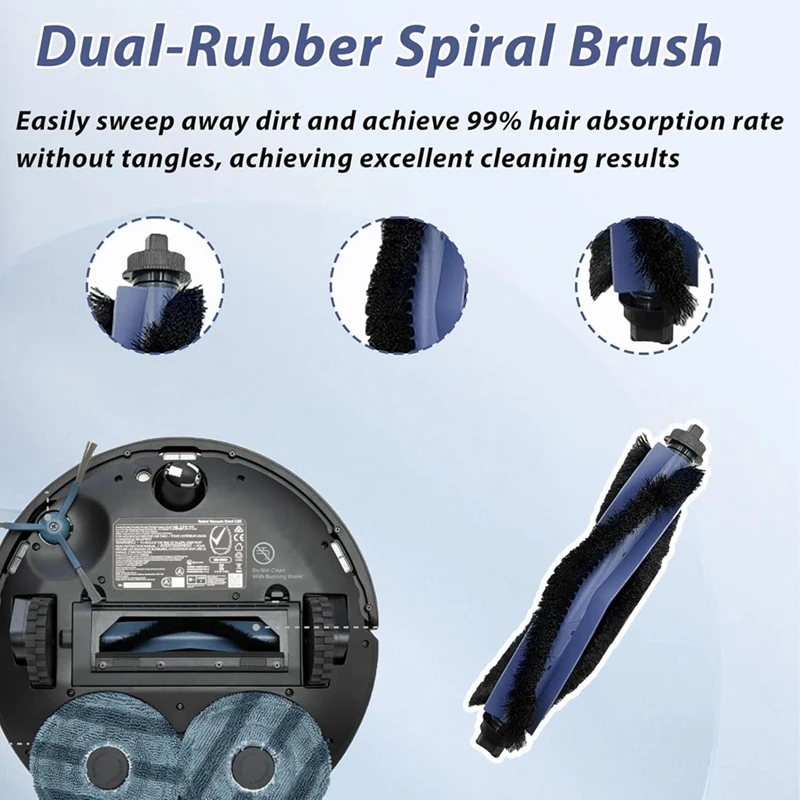 AT64 pour Eufy Omni C20 accessoires pour aspirateur pièces de rechange brosse principale brosse latérale filtre Hepa vadrouille sac à poussière en tissu