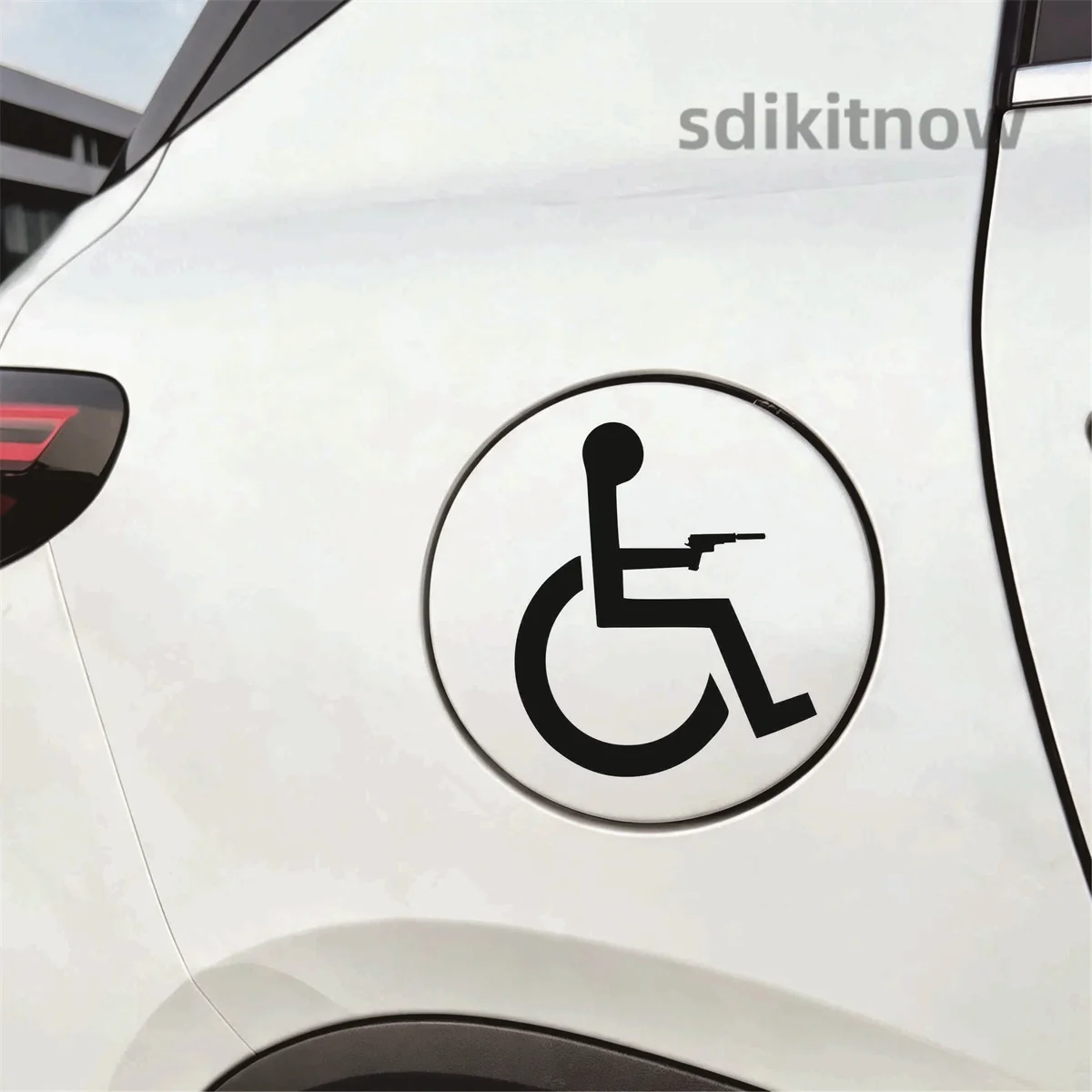 Waterproof Vinly New Funny Car Disabled Sign Disability Parking Lot Decal Sticker Styling Windows Door Decoration Accessories
