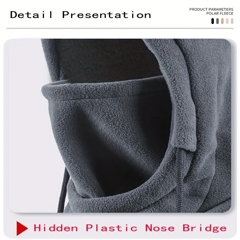 Winter Outdoor Cycling Head Covers/Hats/Skiing Windproof, Cold-Proof, Warm-Keeping Thickened Fleece Neck Guards/Fleece Fa