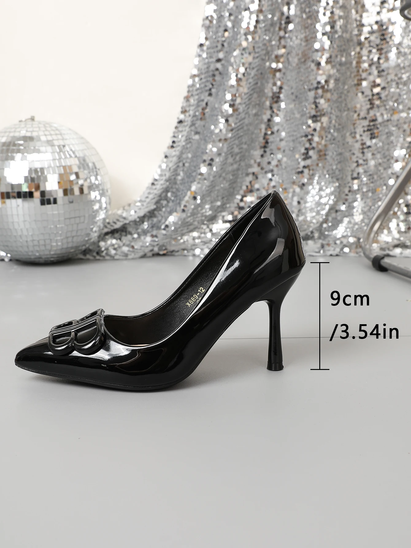 Women's Stiletto Mirror Fashion Sexy Large Size Shoes Evening Dress Elegant and Elegant Basic Shoes