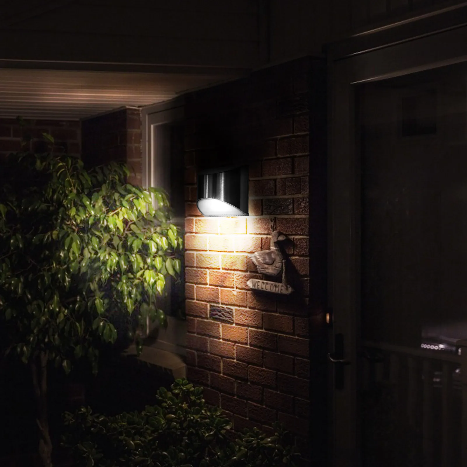 

4 Pcs Stainless Steel Wall Light Durable Solar Lamps Outdoor Lights Waterproof Power for High LED