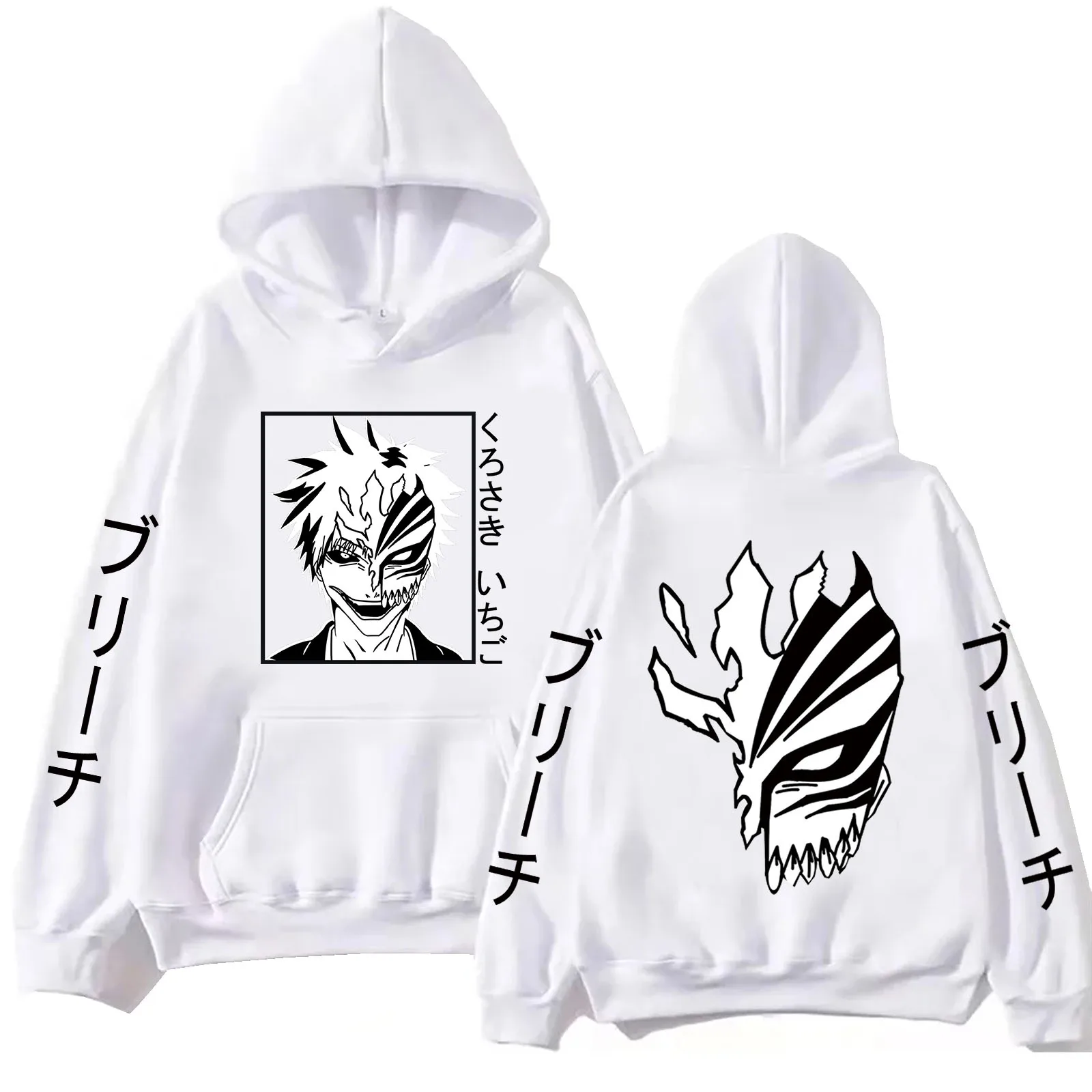 Anime Bleach Hoodie Harajuku Hip Hop Pullover Tops Fans Gift