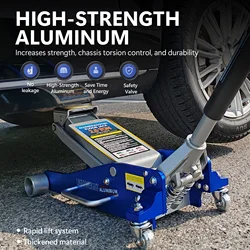 Hydraulic Low Profile Aluminum and Steel Racing Floor Jack with Dual Piston Quick Lift Pump, 2.5 Ton ( 5, 000 lb ) Capacity