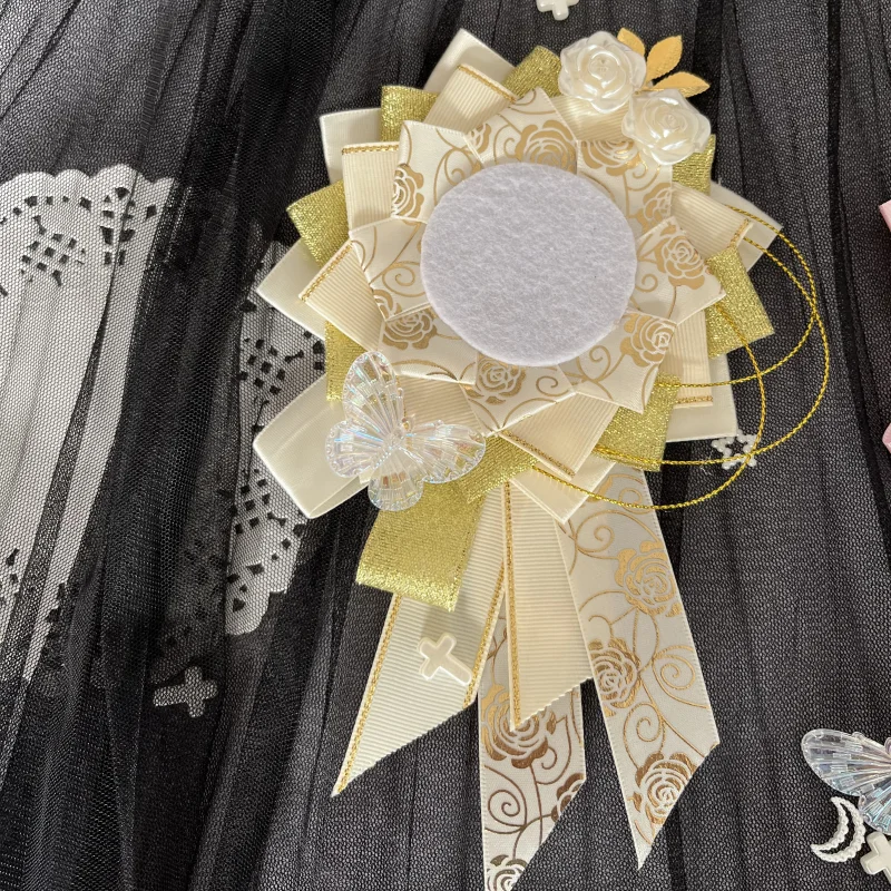 Handmade Rosettes,Badge Display Holder,Ita Backpack To Display, Award Ribbon,Ita Bag Accessories,Lolita Decoratio