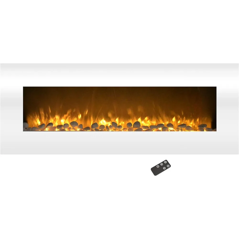 Color Changing LED Flame and Remote Decorative Fireplace Electric Fireplace Wall Mounted Stove 50 Inch Freight Free Heating Home