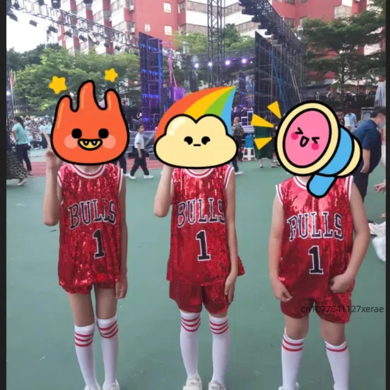 مجموعة أزياء رقص الجاز للأطفال، قمصان أفلام مشرقة للأولاد والبنات، زي تدريب المنافسة، أزياء الأداء