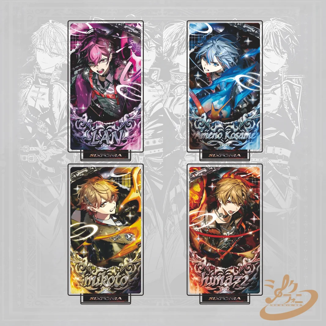 Sixfonia Anime Acrylic Stand Lan Mikoto Himazu Ameno Kosame HD Print Character 15cm Standee Desk Decor Collectible Gift Keychain