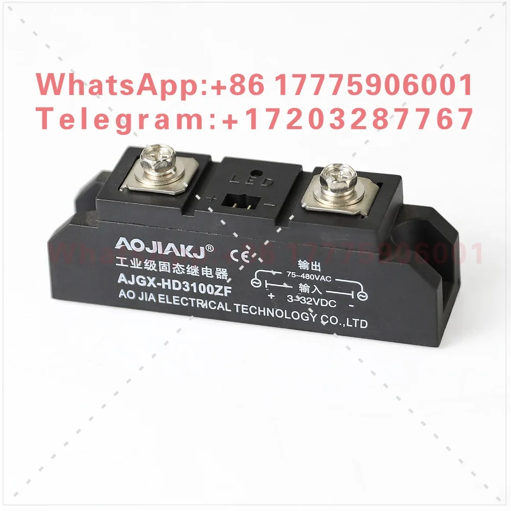 AJGX-HD3100ZF Industrial Grade Solid State Relay SSR-3 D48100A 60A DC Control AC