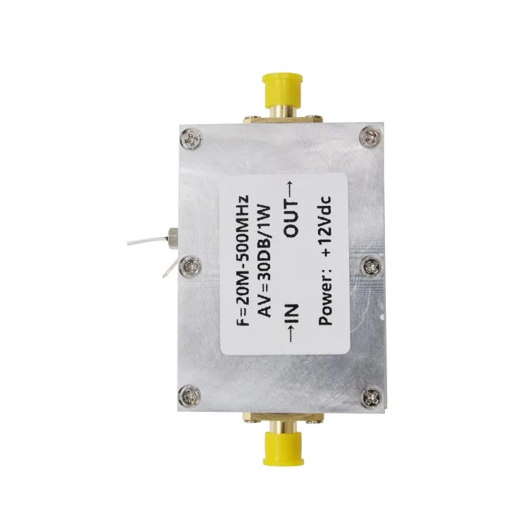 20 ميجا هرتز-500 ميجا هرتز 1 واط النطاق العريض الترددات اللاسلكية مكبر كهربائي 30dB HF FM VHF UH RF الخطي مكبر للصوت