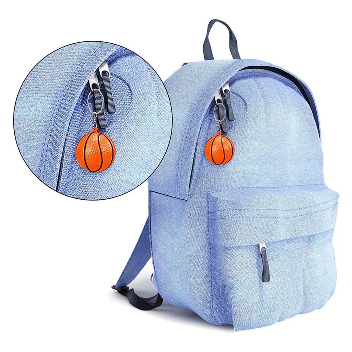 20 Pack Basketball Ball Keychains for Party Favors,Basketball Stress Ball,School Carnival Reward,Sports Centerpiece
