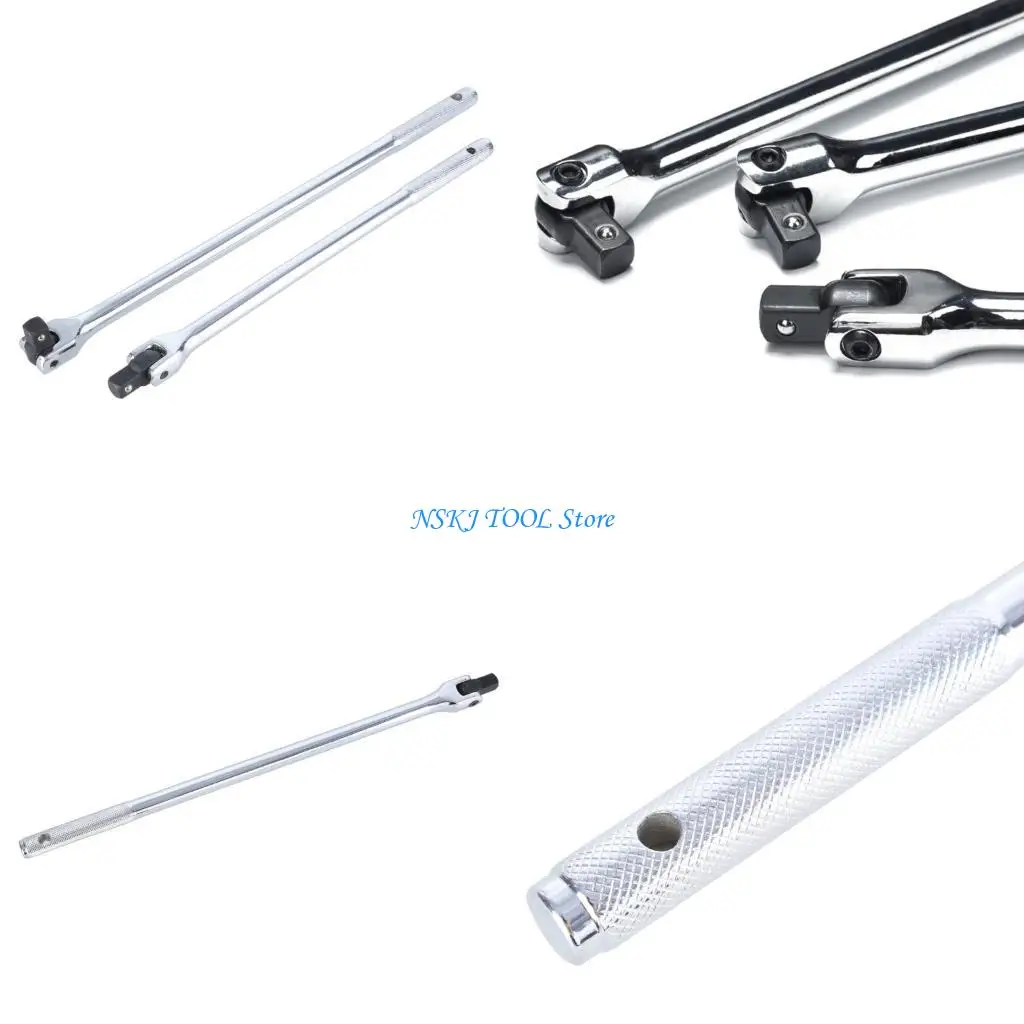 

L8RC 1/2 F Rod 15"/18'' Wrench Bar Activity Head Socket Wrench Rotatable Activity Square Head Strong Force Lever Handle