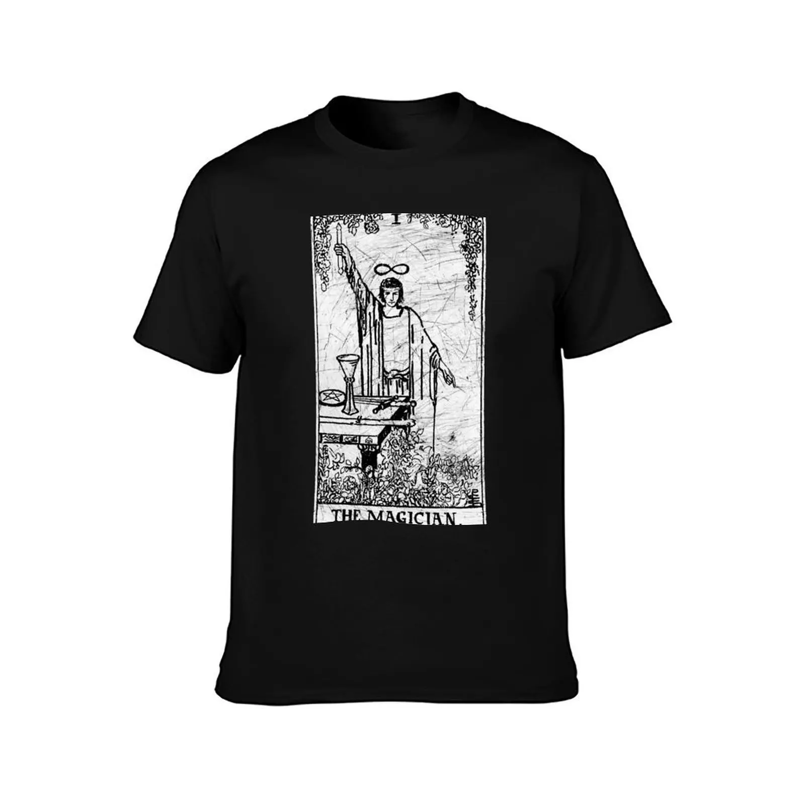 The Magician Tarot Card - Major Arcana - fortune telling - occult T-Shirt, Summer Casual Cotton Tee, Oversized Streetwear Tops