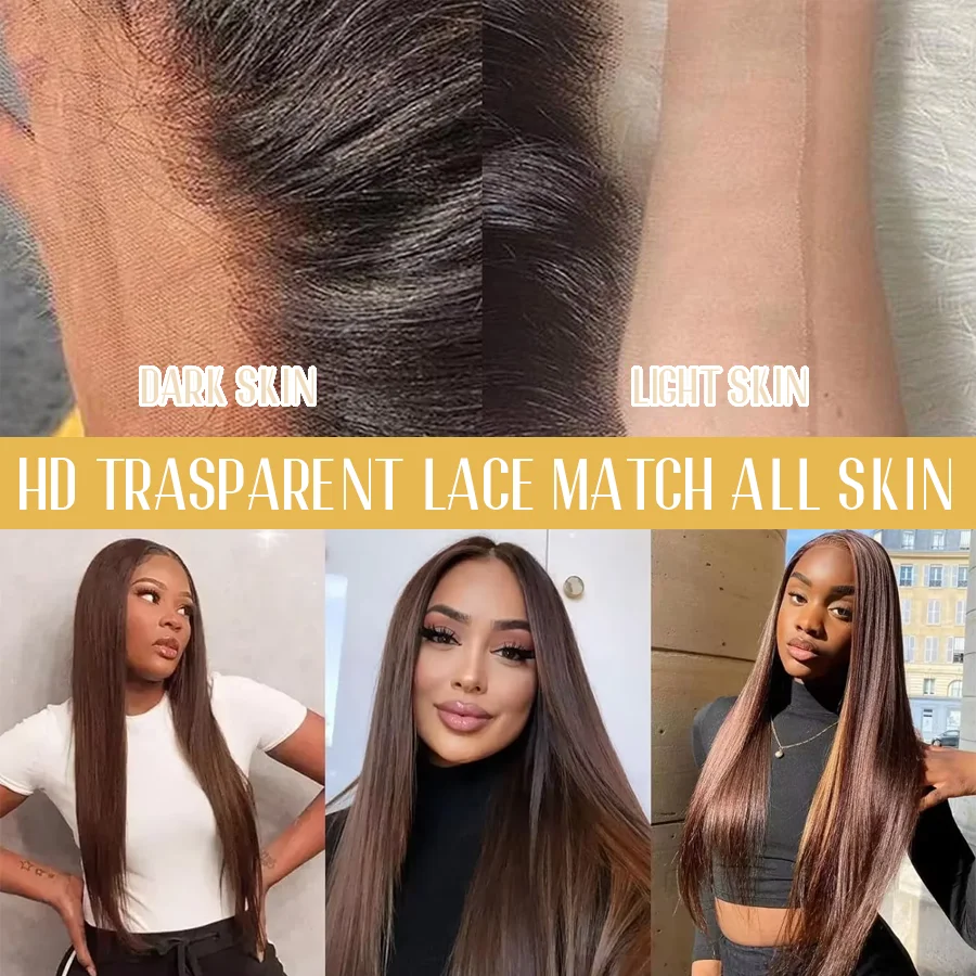 Czekoladowo-brązowa, idealnie  – Hd Lace Frontal Wig Human Hair Pre Plucked recenzja i cena