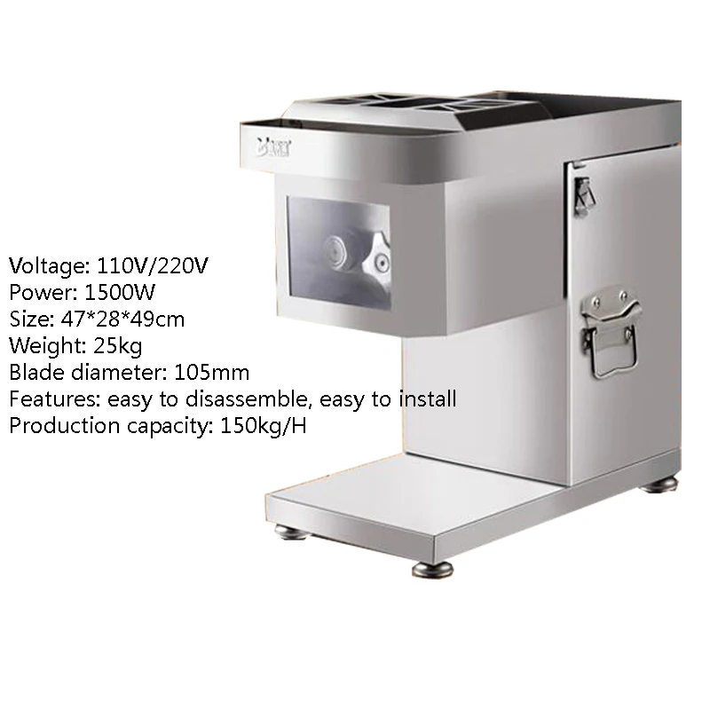 Meat Slicer Commercial Frozen Bone Cutting Machine Minced Lamb Bone Meat Cutter Chicken Duck Fish Ribs Lamb Cutting Kitchen Tool