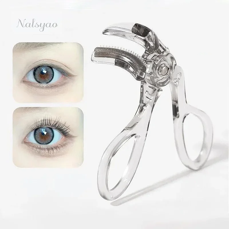 Dual-Type Eyelash Curler with Comb Wide Partial Clip Waterproof Long-Lasting Natural Curl Unisex