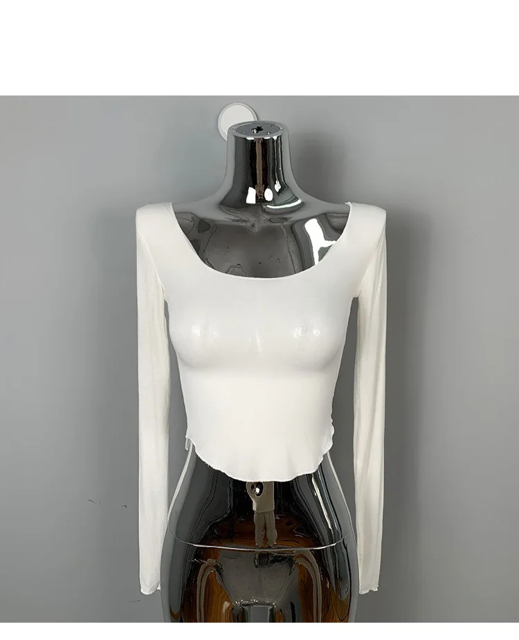 Koreanisches Sommer-T-Shirt für Damen, schmal geschnitten, mit Rundhalsausschnitt, einfarbig, lässig, schlicht, sexy, durchsichtig, kurzärmelig, Oberteil für Frauen – Detail 11