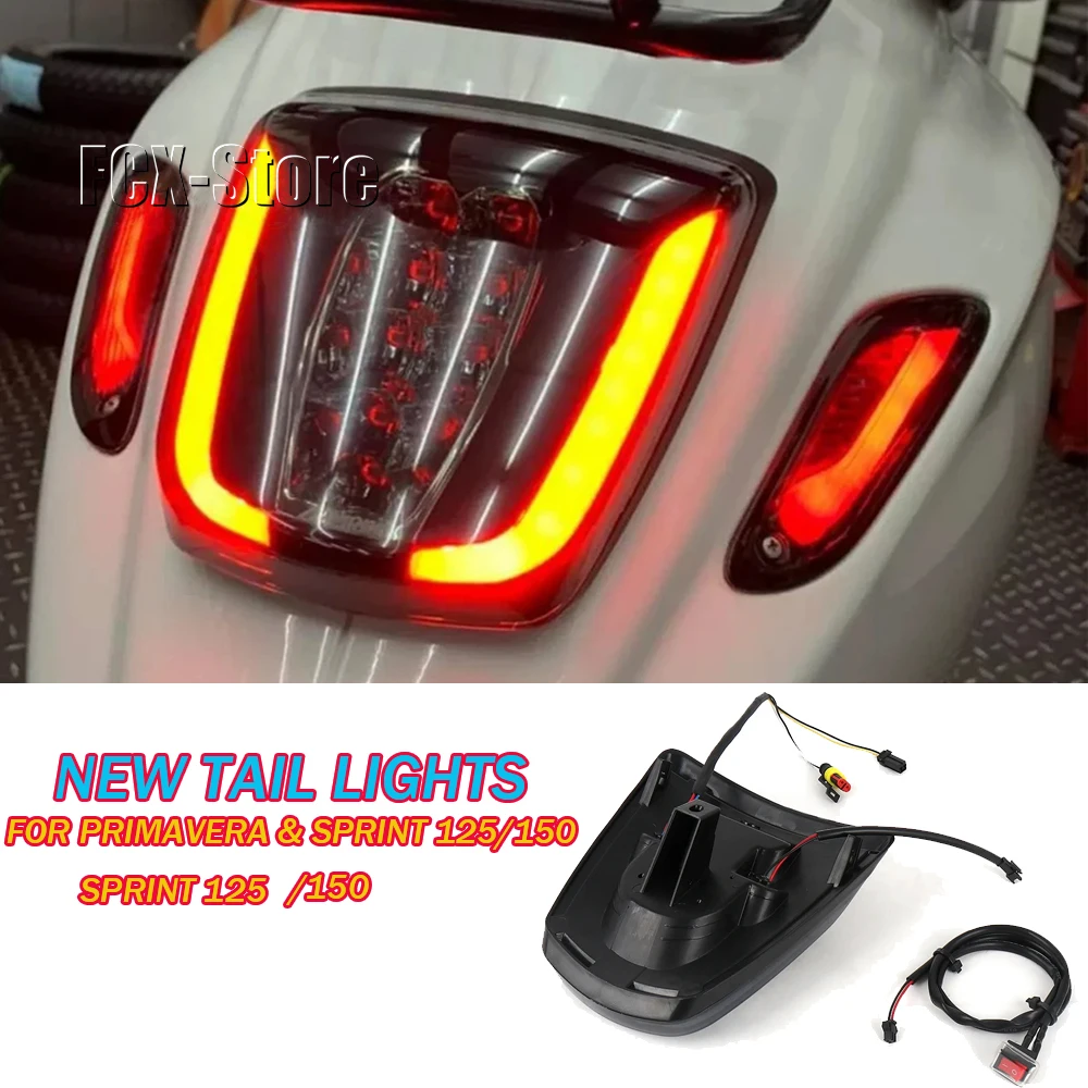 Motorcycle Brake Tail Light Turn Signals LED Integrated New For Vespa Sprint Primavera 150 125 SPRINT PRIMAVERA