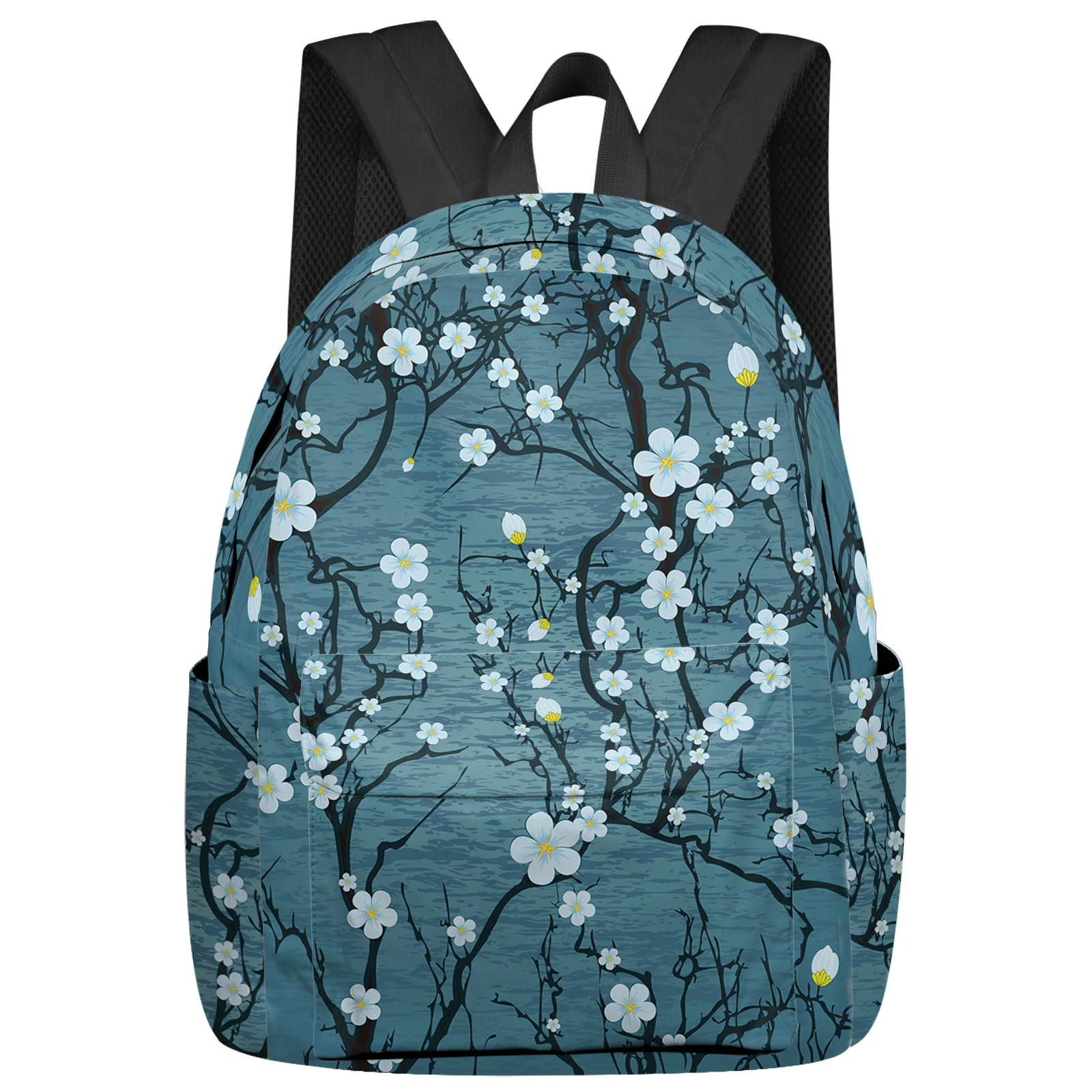 

Tree Flower Bud Abstract Water Wave Student School Bags Laptop Custom Backpack For Men Women Female Travel Mochila