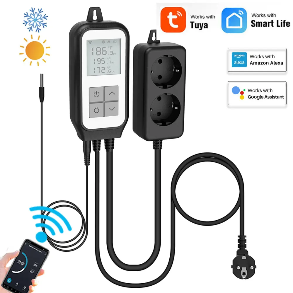 

Tuya WiFi Smart Digital Thermostat Socket Household Temperature Regulator Controller Heating Cooling Control Thermoregulator