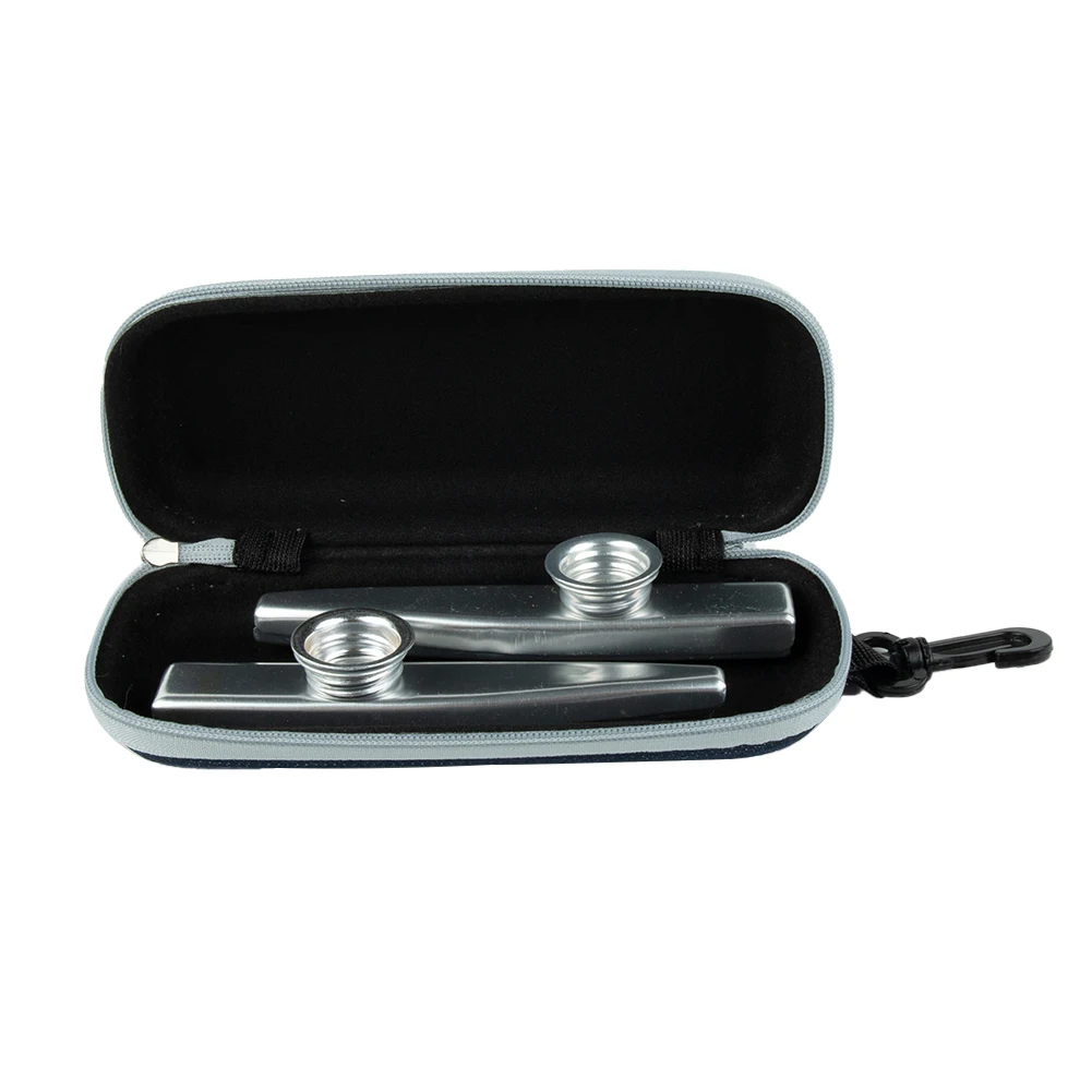 Kazoo Metal Kazoo Random Color Width 6.6cm With Storage Bag Aluminum EVA Length 16.5cm Metal Kazoo Mouth Flute