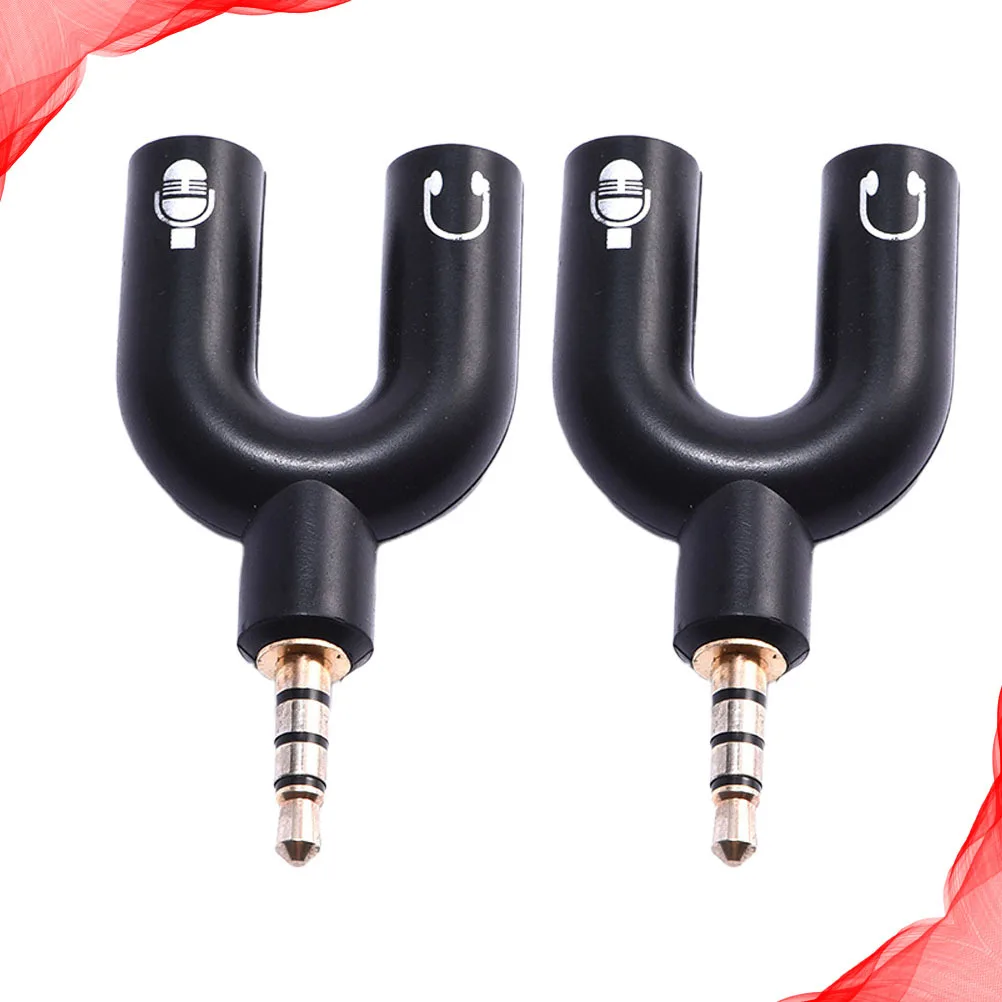 2 قطعة كابل الصوت رئيس Y الفاصل الصلبة النحاس 3.5 مللي متر محول للهاتف سماعة ميكروفون الكمبيوتر المحمول كابل الصوت رئيس