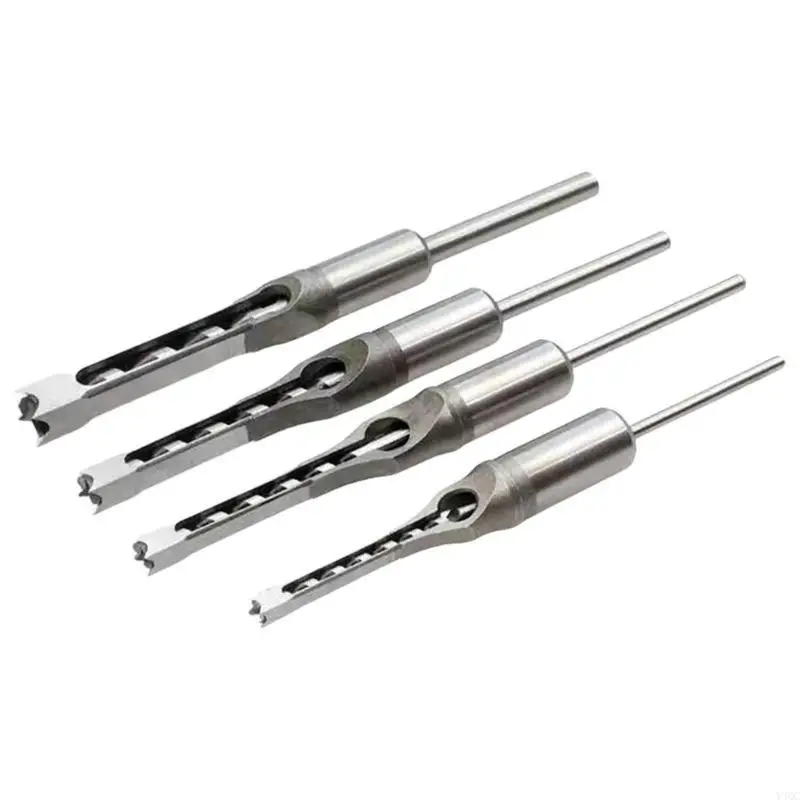 

4pcs HSS Square Hole Mortise Drill Bit for Efficient Woodworking Projects Y4QC