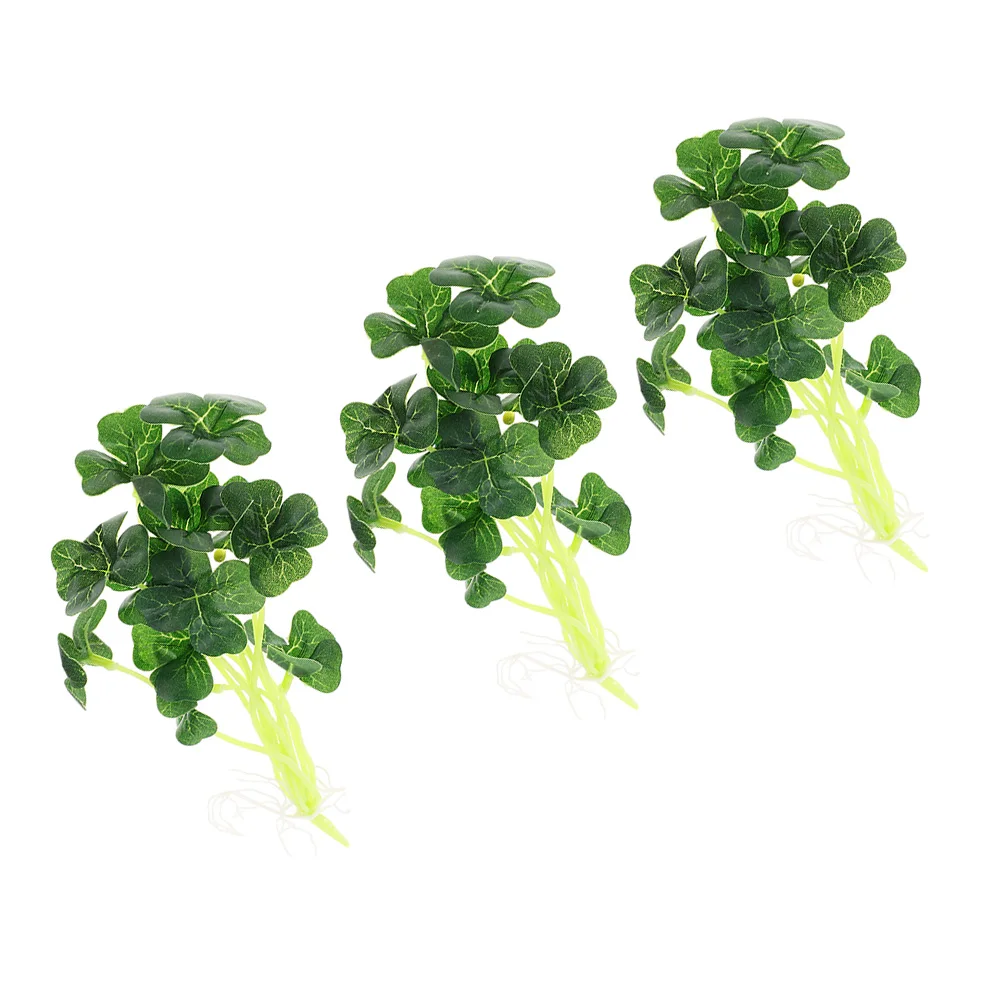 

3pcs Artificial Plants Decorative Fake Leaves Silk Cloth Green Stems Realistic Faux Home Wedding Craft Photography Props