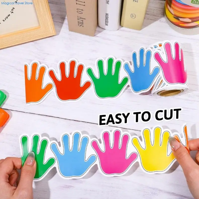 N2UB Colorful Handprint Sticker for Classroom Bulletin Board Chalkboard Decoration