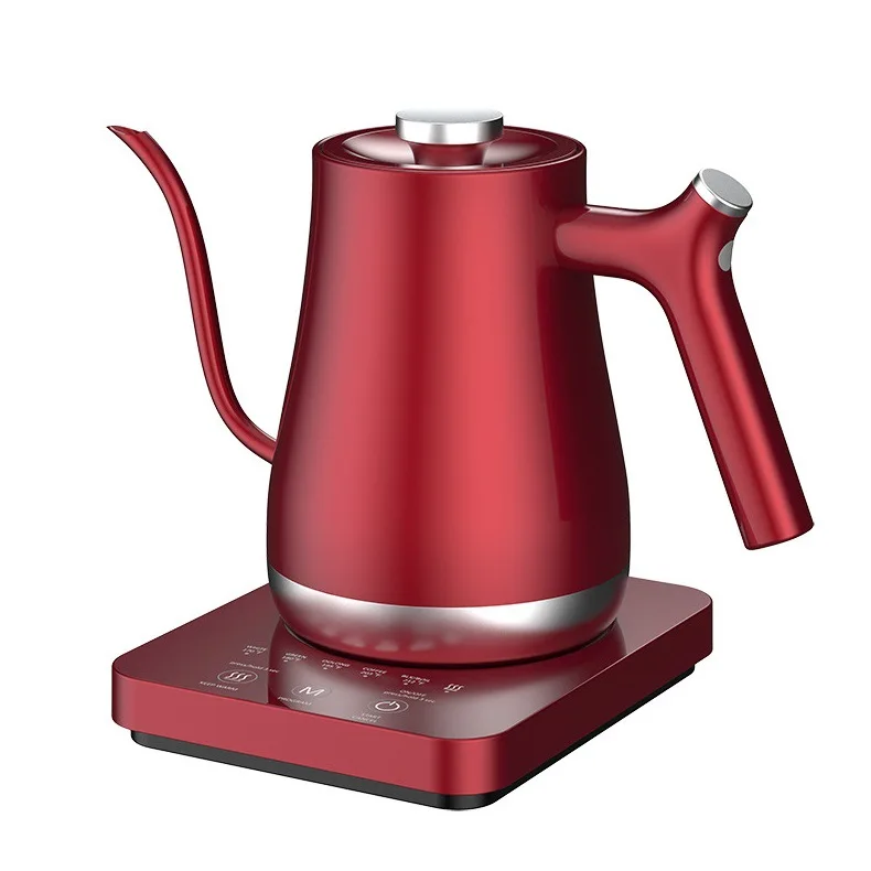 Precision Electric Gooseneck Kettle 0.8L Stainless Steel Digital Display for Hand Brewed Coffee Pour Over Water Boiler