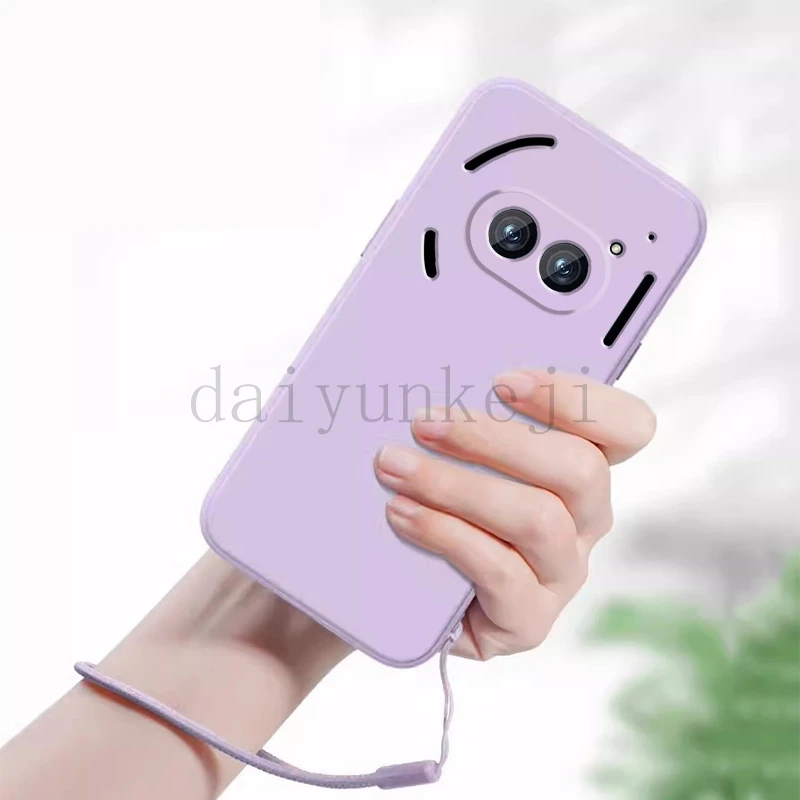 Coque en Silicone liquide pour rien de téléphone 2 1 2A, étui de protection antichoc souple avec Film de protection d'écran